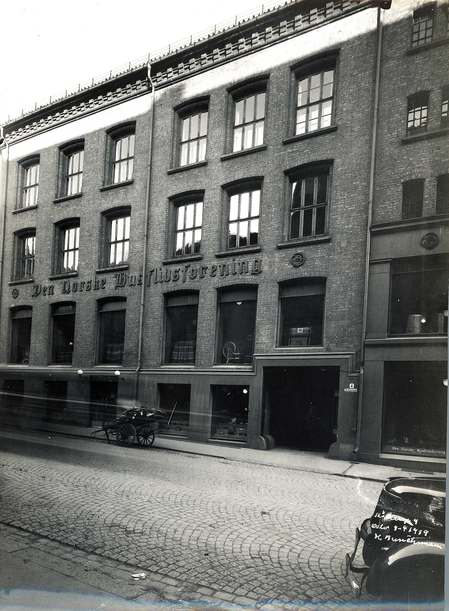Den Norske Husflidforeningens bygning i Møllergata 4 i Oslo - fasaden.