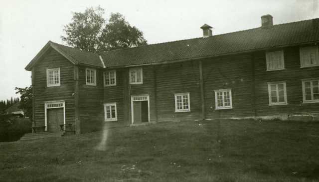 Hovedbygning med røykovnstue, Tvengsberget, Grue Finnskog, Grue, Hedmark. Fotografert 1935.