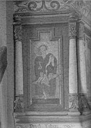 Prekestol malt i 1784 av Halvor Eriksen Horne, Lønset kirke,