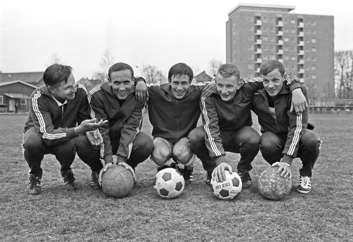 Serie. Landslaget i fotball trener. Fotografert 15. aug. 1969.
