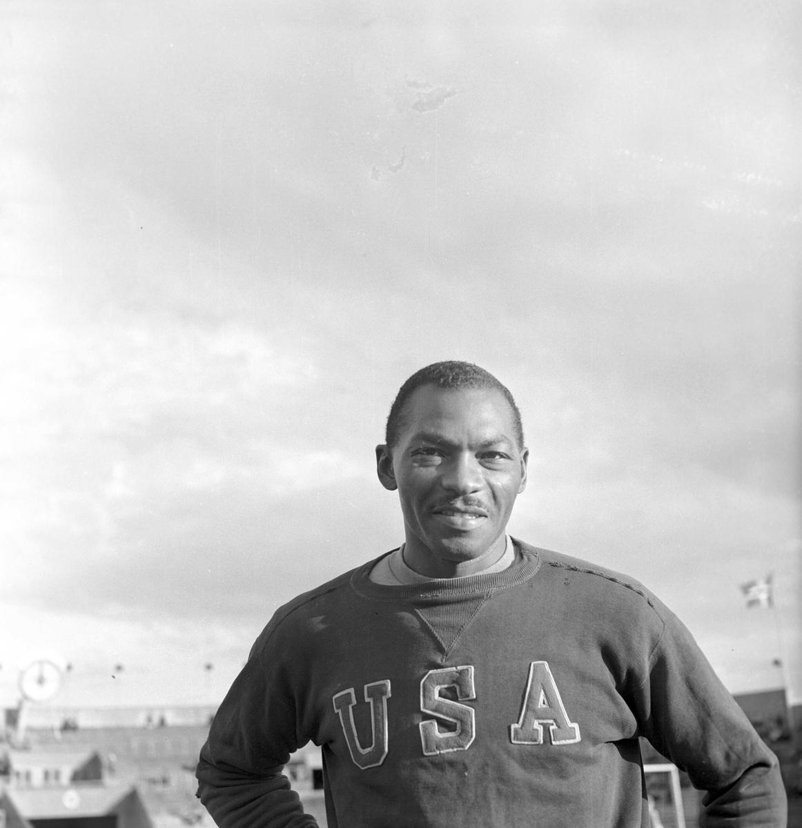 Serie. Sport. Friidrett. Norge-USA.
Fotografert 1947. 
