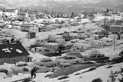 Serie. Campingparkering på Tempelseter, Sigdal, Buskerud. Fo
