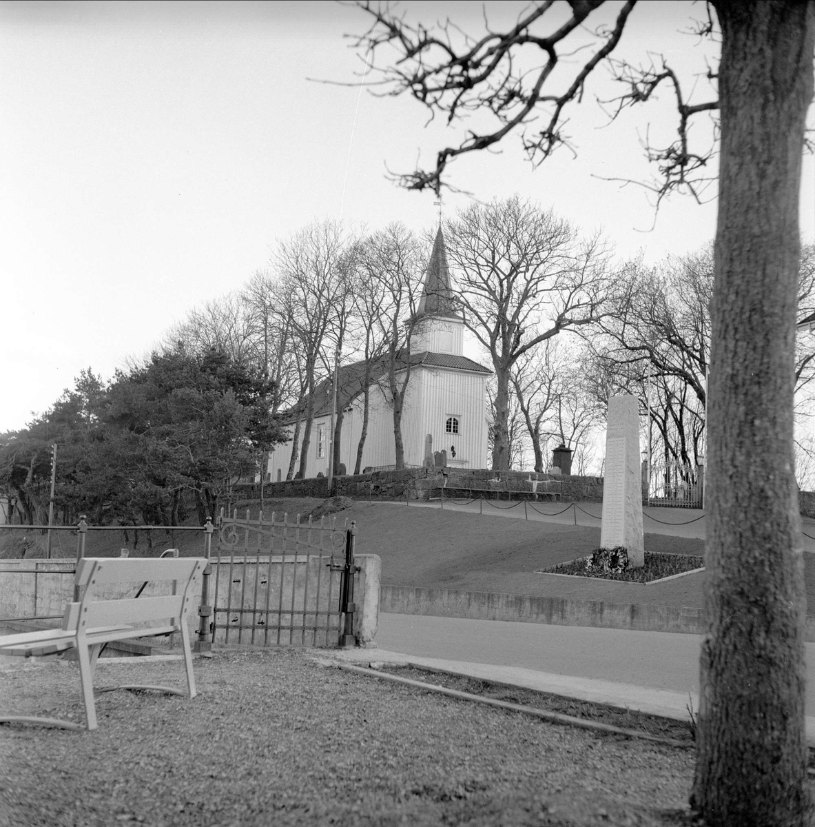 Langesund, Bamble, mai 1955. Kirke.