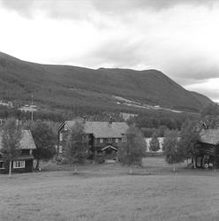 Vigerust, Dovre, Oppland, august 1959. Landskap med gårdsanl