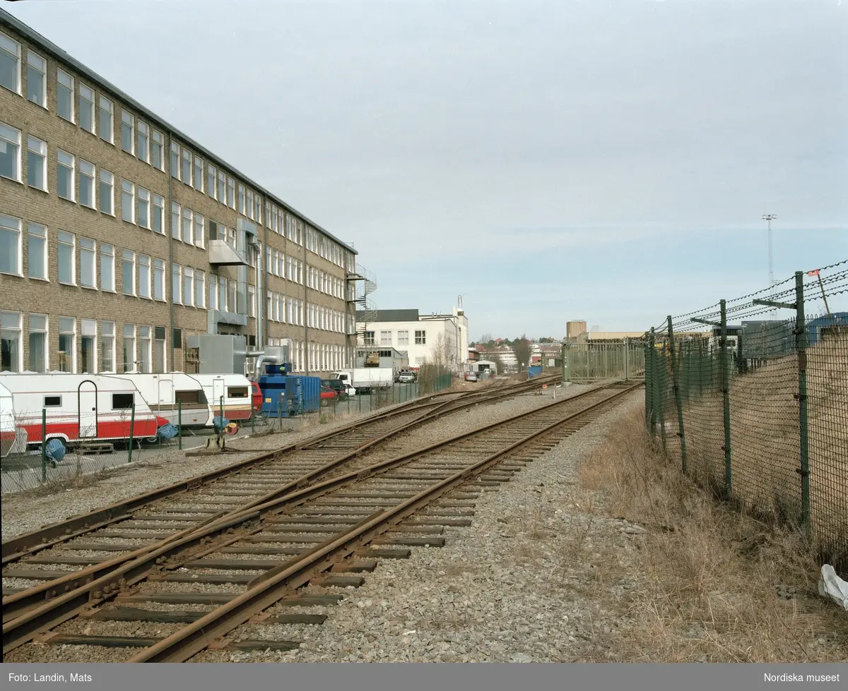 Stockholm, Ulvsunda, Industriområde, industrispår. Järnväg.  2001
