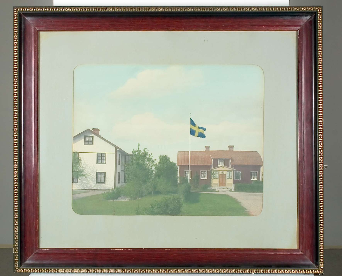 Två bostadshus på gården Lagbo i Huddunge socken, Uppland.