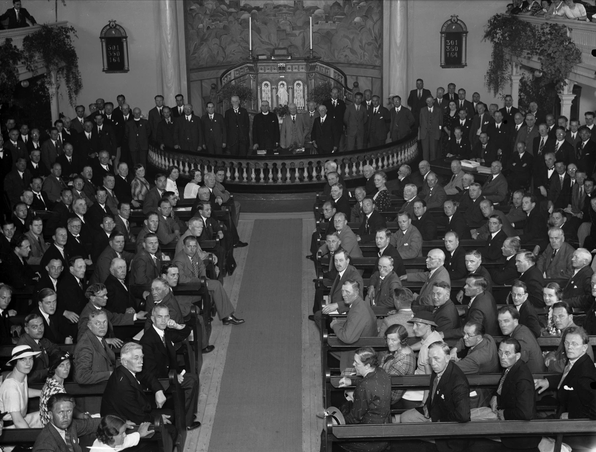 Deltagare i metodistkonferensen i S:t Johannis kyrka, Kungsgatan 30, Uppsala 1936