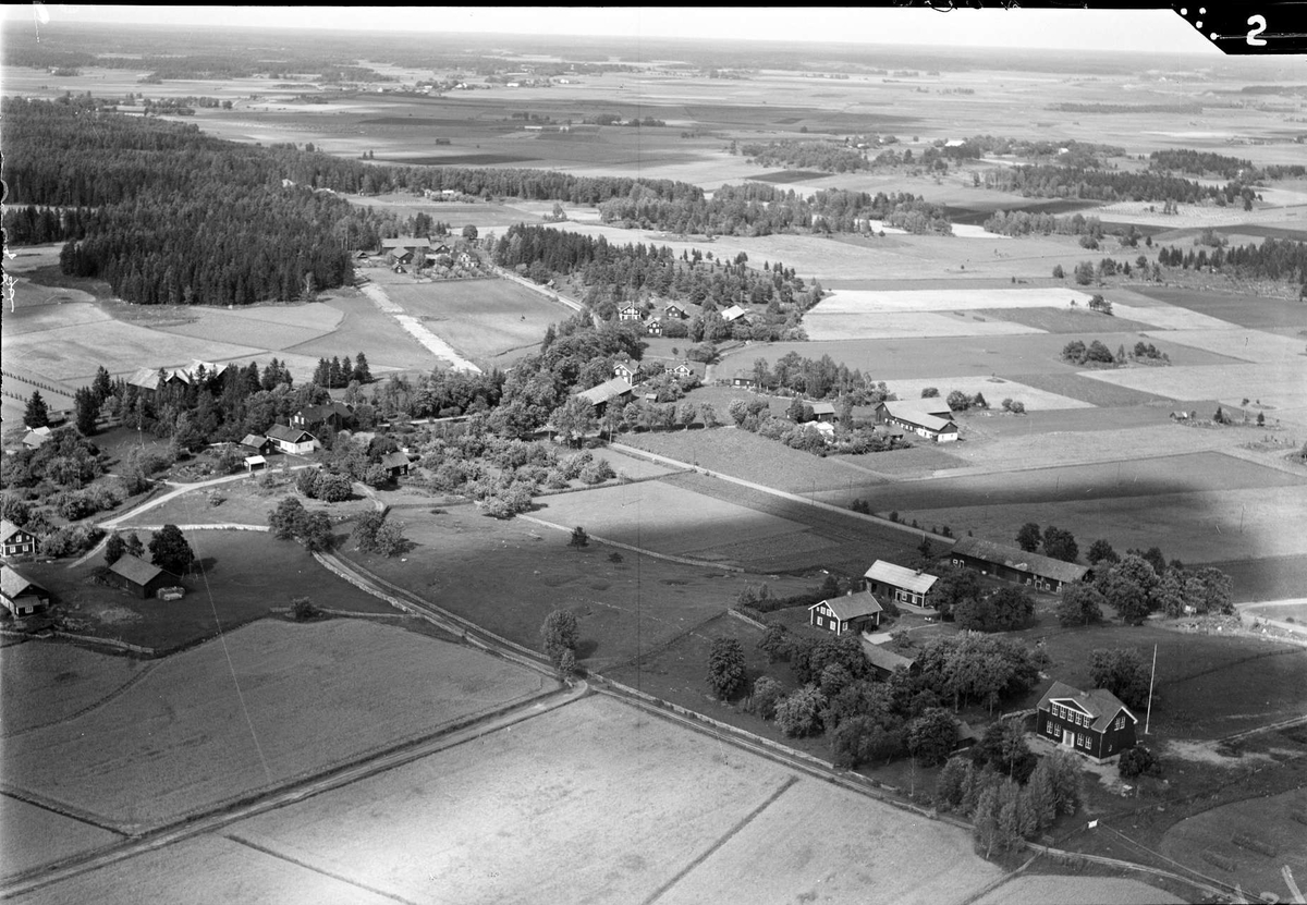 Flygfoto över Gryttby, Vendels socken, Uppland 1936