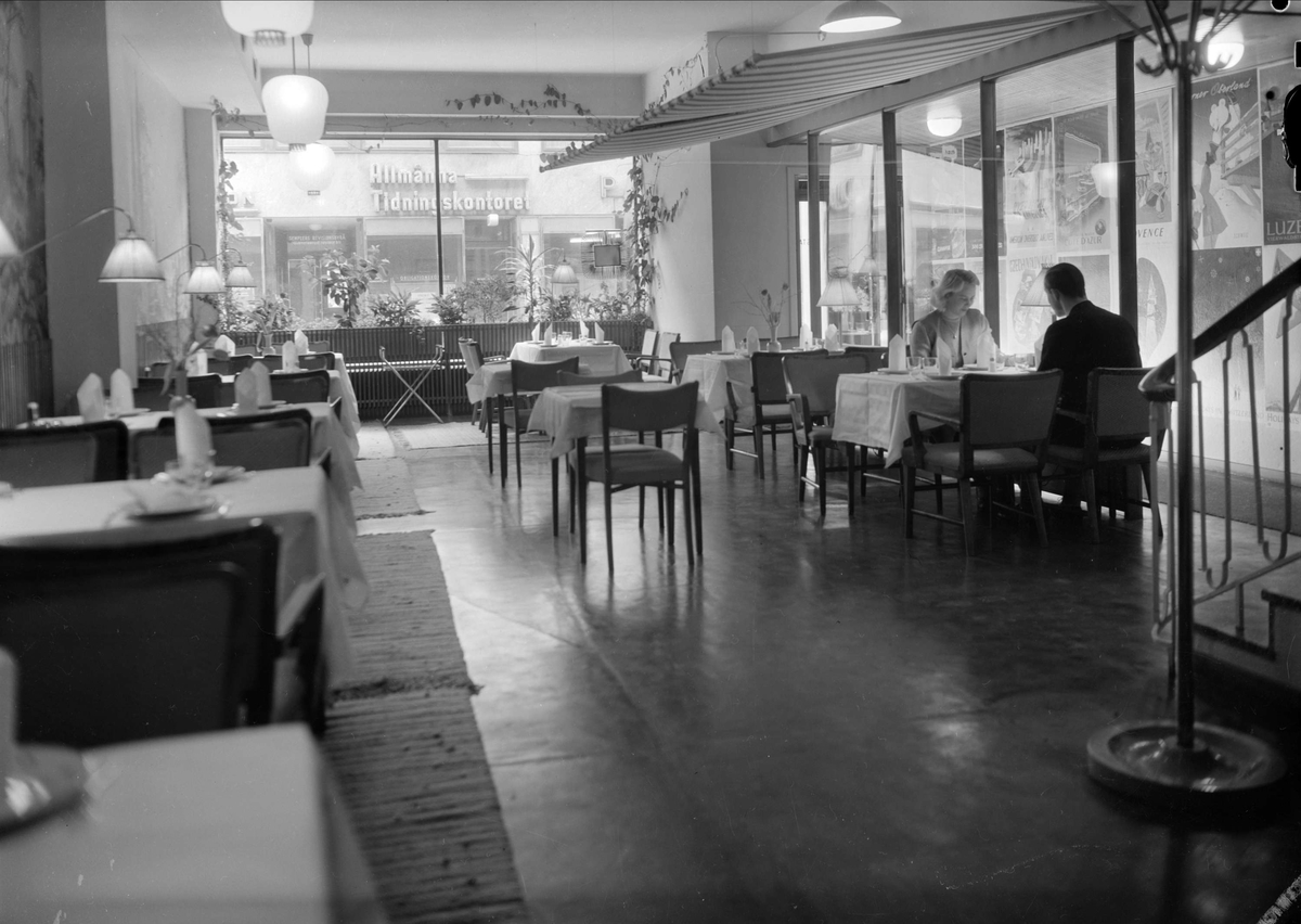 Restaurang Glunten, Drottninggatan 5, Uppsala, interiör 1949