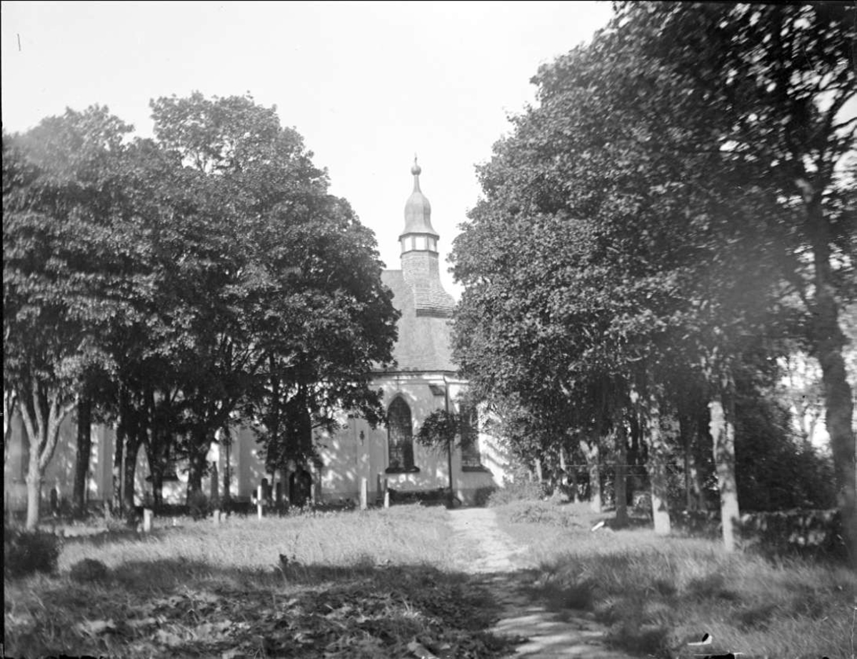 Österåkers kyrka, Österåkers socken, Uppland i augusti 1924