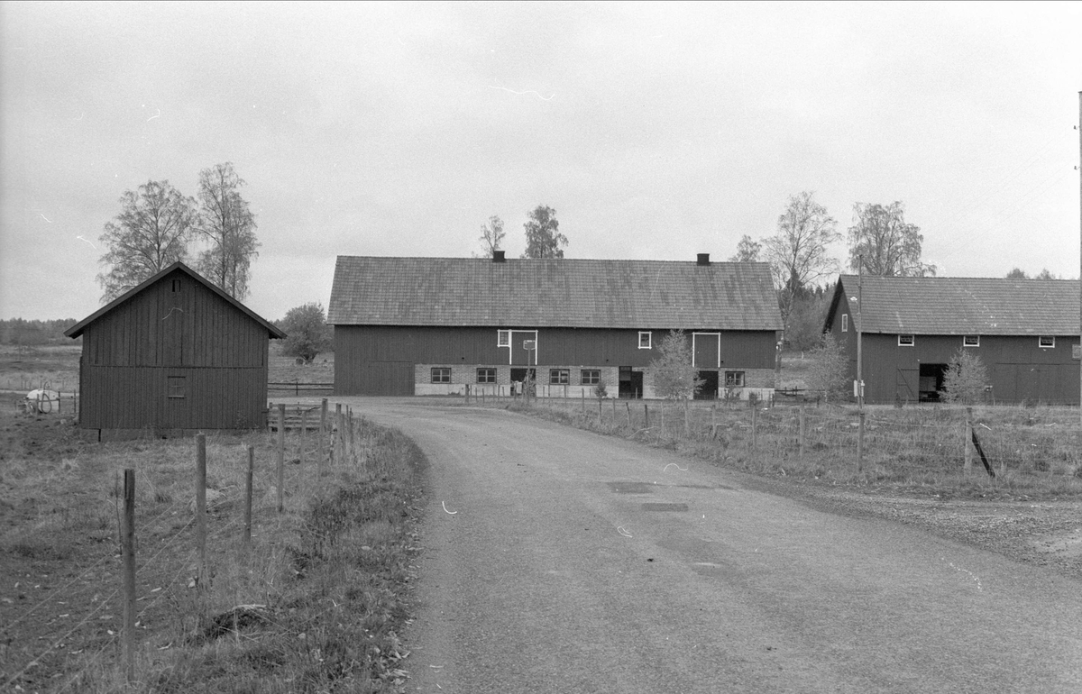 Vy över Grellsbo 1:1 och Bostebo 1:4, Bälinge socken, Uppland 1983
