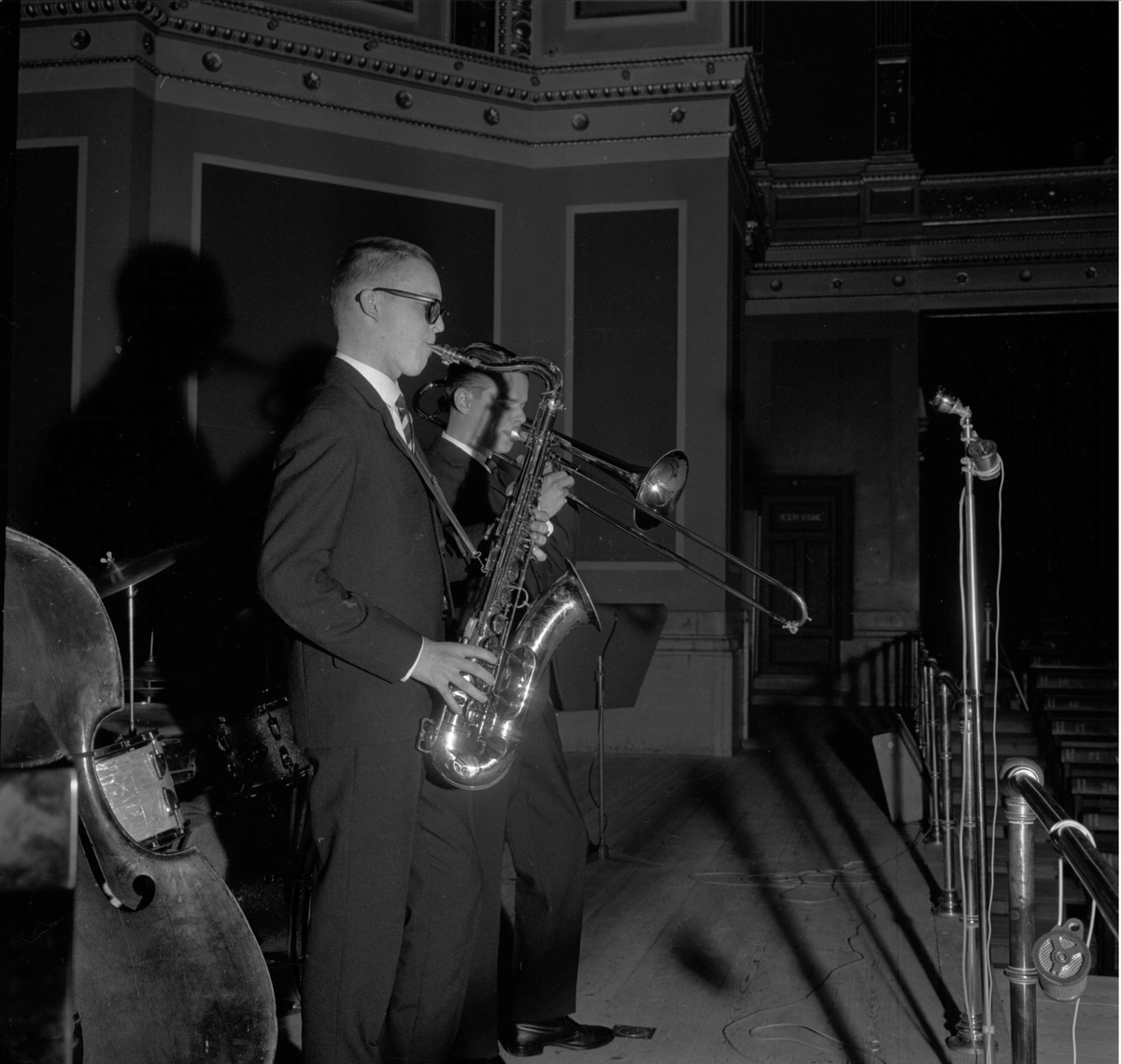 Gästrike-Hälsinge nation - jazzkonsert i Universitetsaulan, Uppsala 1961