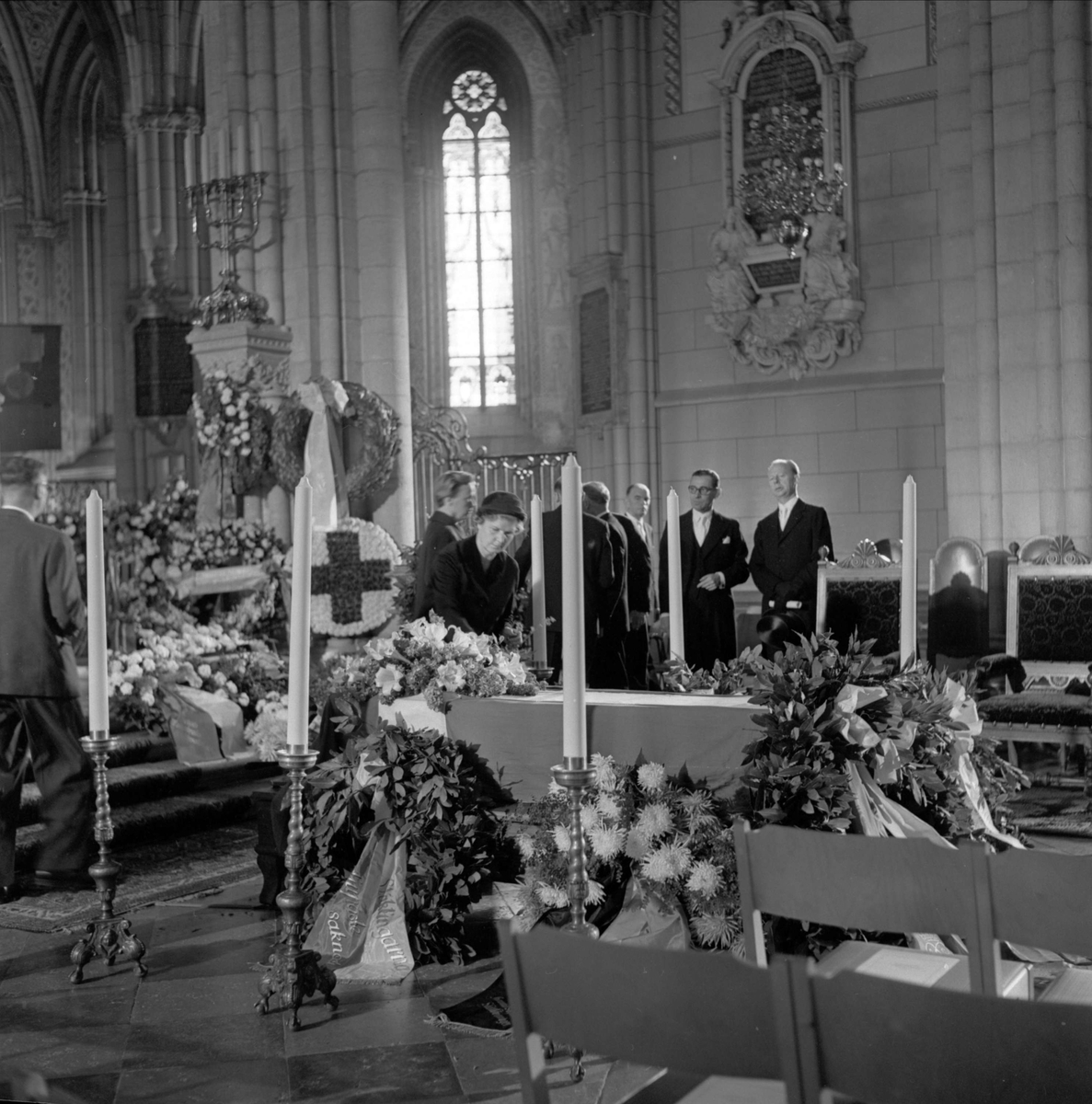 Dag Hammarskjölds begravning, Uppsala domkyrka 29 september 1961