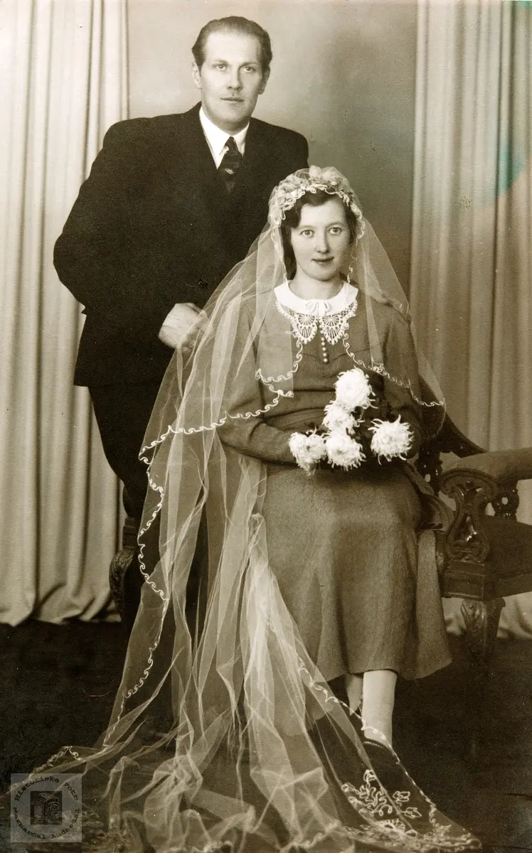 Brudeparet Margith og Thorvald Konsmo. Audnedal.