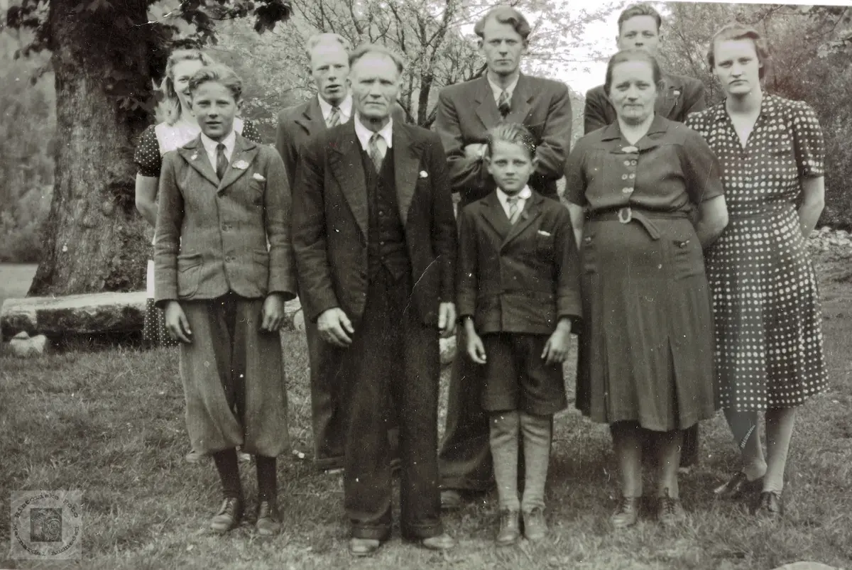 Familien Daniel Flottorp med sine 7. Grindheim.