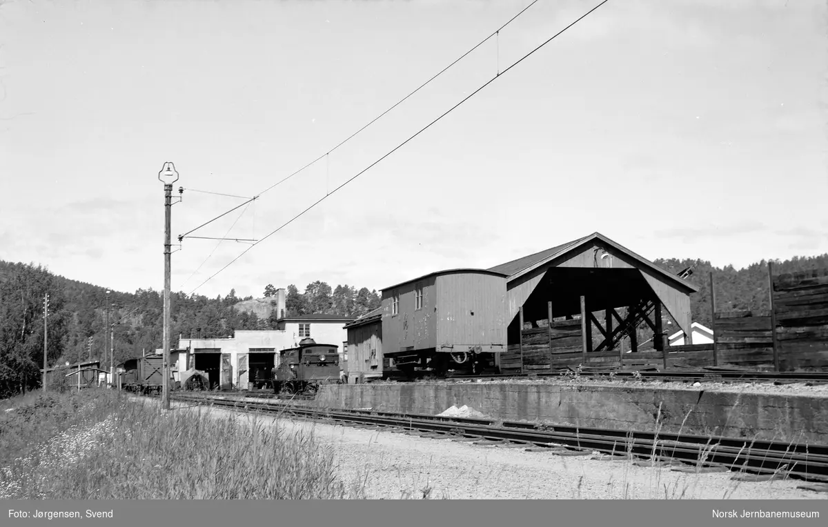 Verksted/lokomotivstallområdet på Grovane stasjon
