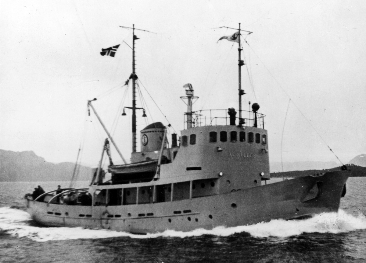 M/S Achilles (b.1953, Gravdals Skipsb. & Trelastfor./A/S Stord, Sunde/ Leirvik)
