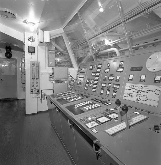 Bild från kontrollrummet på fartyg 116-119, troligen från 116 S/S Vorkuta PT 57.
