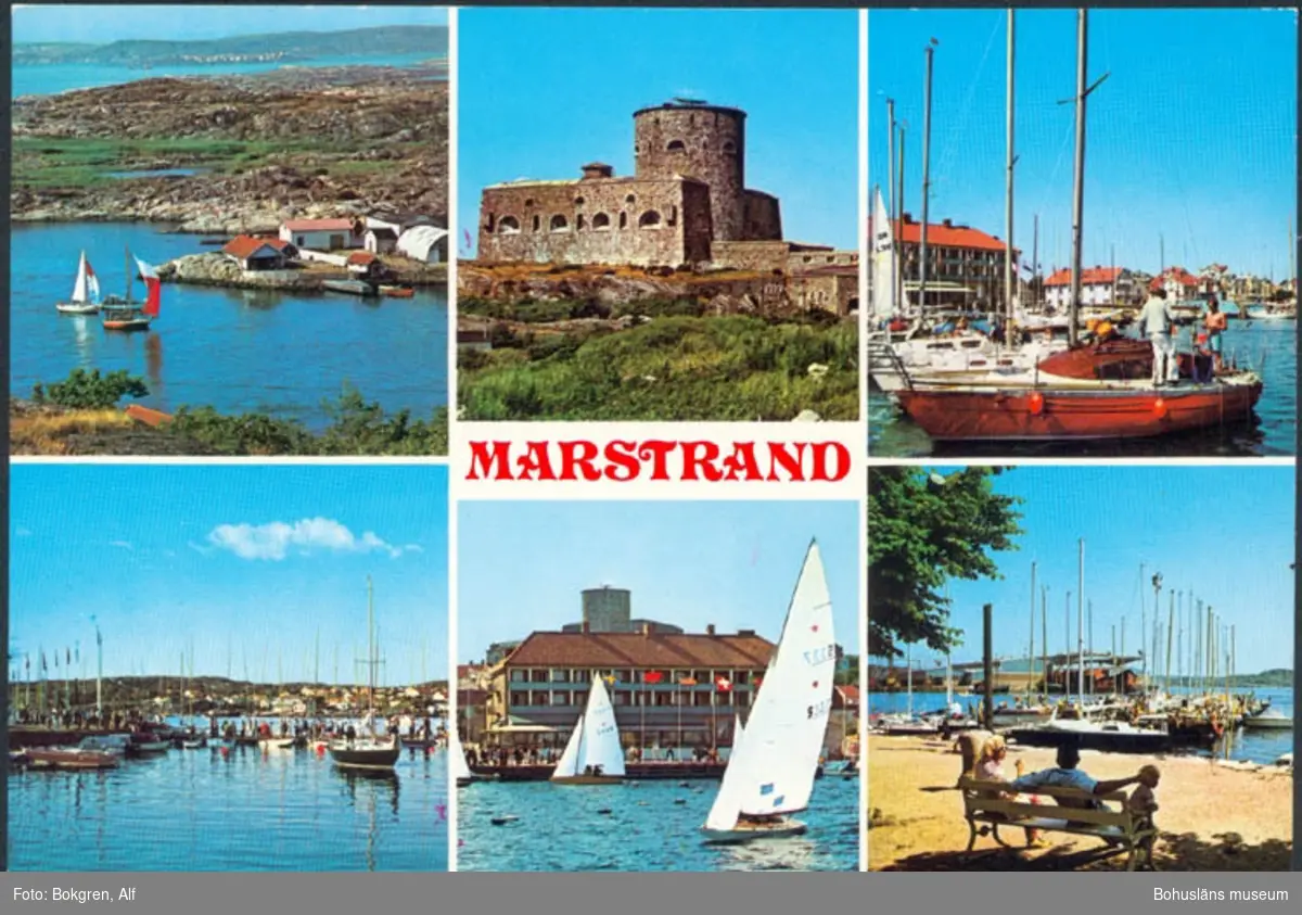 Tryckt text på kortet: "Marstrand." 
