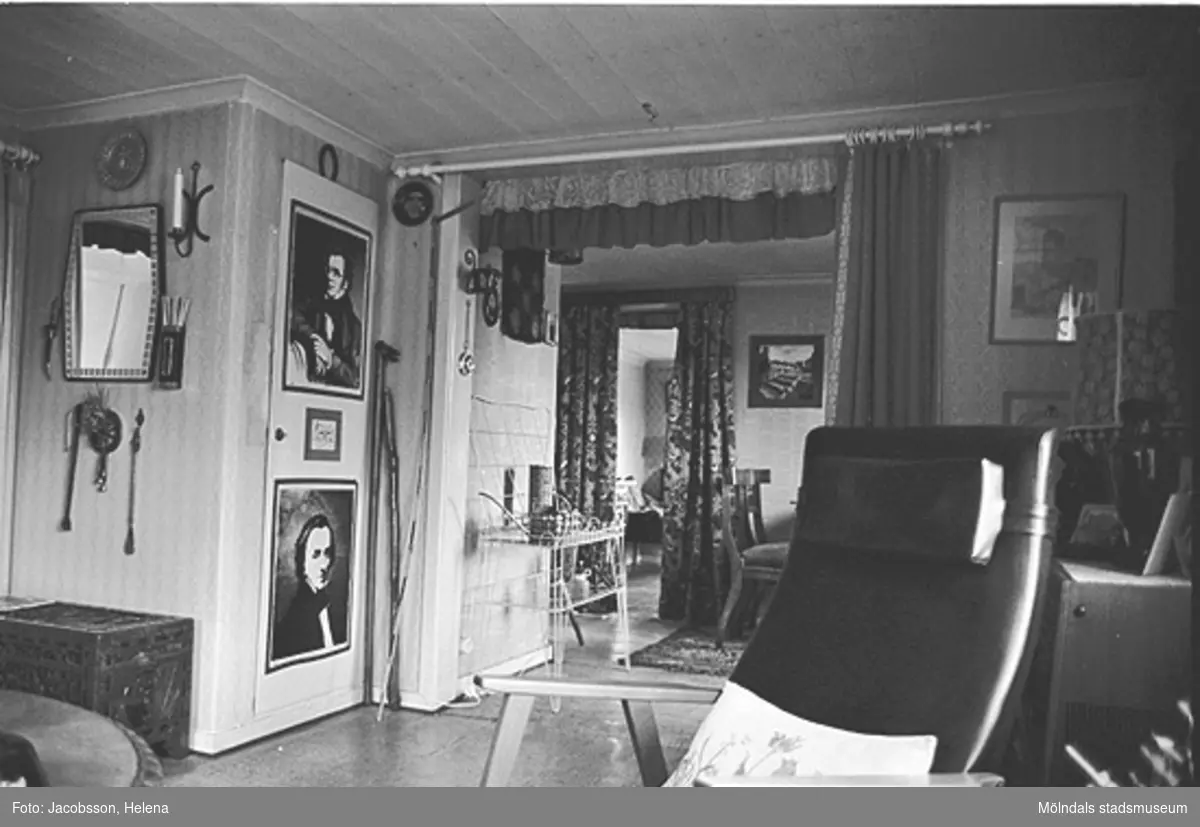Interiör i bostadshus på Roten M 32 i Mölndals Kvarnby, 1972.