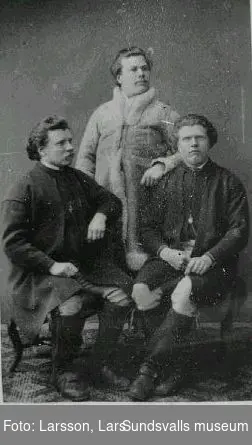 Bröderna Larsson, Anders född 1850, Lars född 1858 och Erik född 1855.