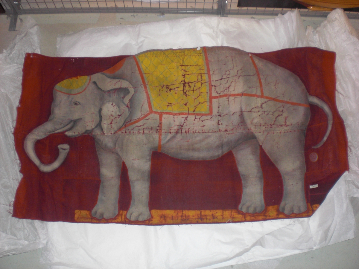Siams flagga, mittpartiet med elefanten.