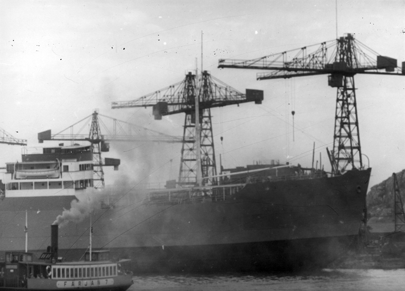 Fil lic. gunnar Jonssons undersökningsresa till Västkusten juni 1940. 5. Göteborgs hamn juni 1940. Götaverken