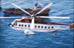 Et helikopter av typen Sikorsky S-61N fra Helikopter Service