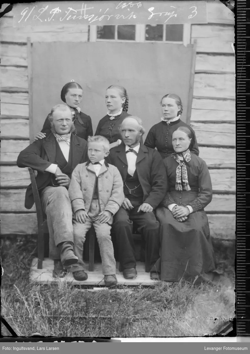 Gruppebilde av to menn, fire kvinner og en gutt.