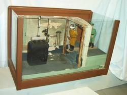 Modell av fyrrommet på Vollan fengsel