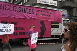 Fotodokumentasjon av Homoparaden 2008. Mennesker, opptog, pa