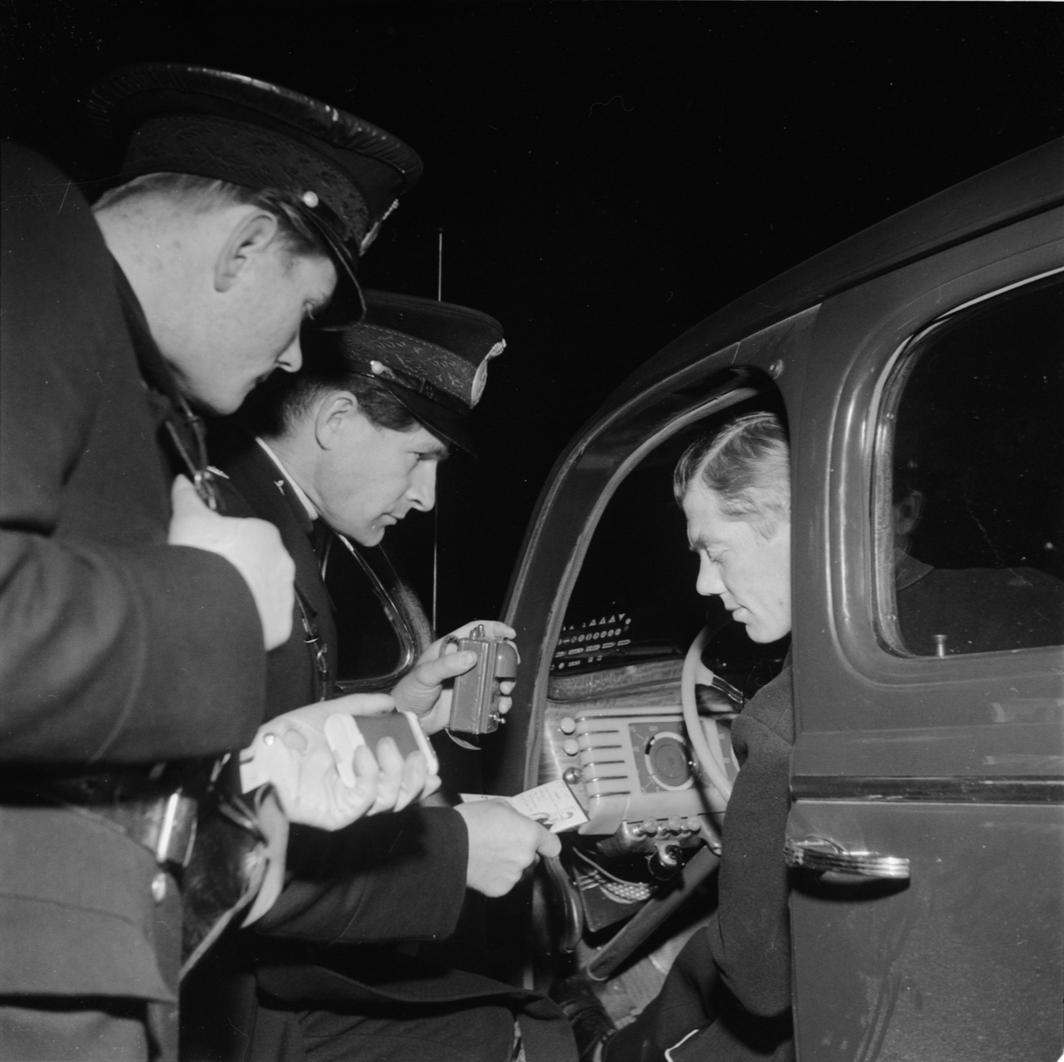 Polisen - trafikundervisning, Uppland september 1950