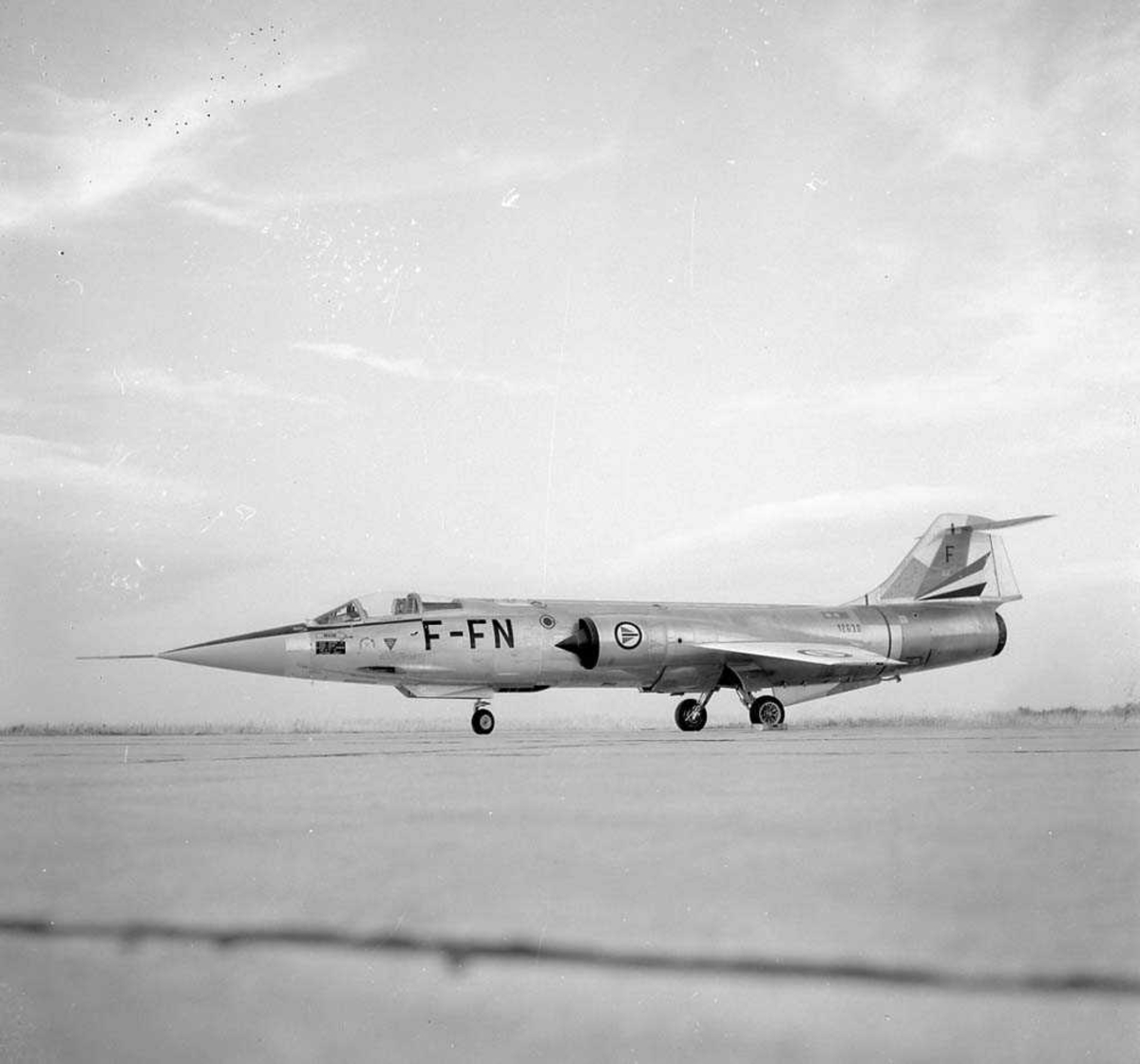 F-104-G Starfighter med kjennetegn FN-F og nr. 12630. Tilhører 331 skvadron, Bodø flystasjon.