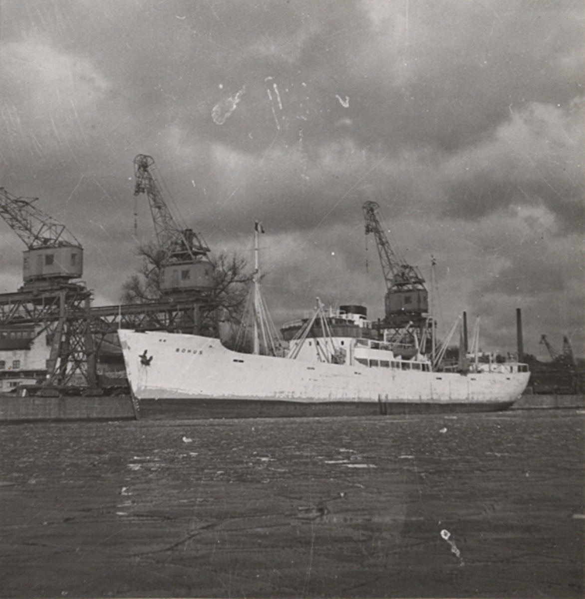 M/S BOHUS i Hammarbyhamnen, mars 1947.