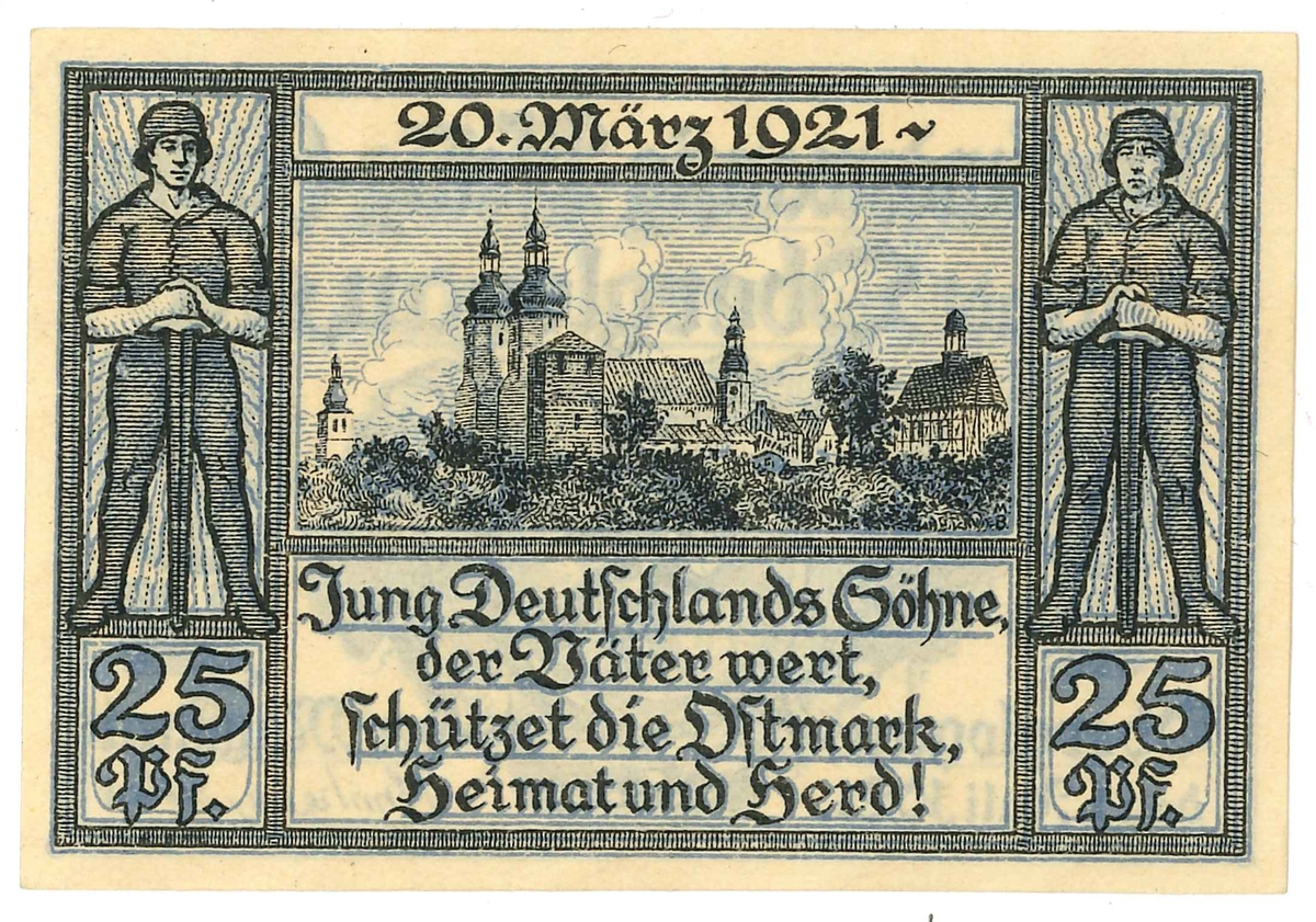 Sedel, 25 Pfennig, från år 1922.

Ingår i en samling sedlar, huvudsakligen från Tyskland.