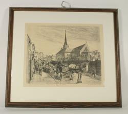 Den Norske Kirke i London [Litografi]