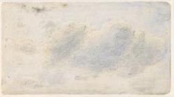 Skystudie [Akvarell og blyant på papir]