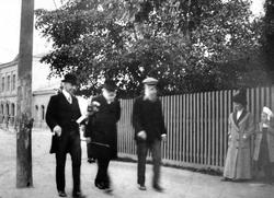 Portrett, menn, dame, barn