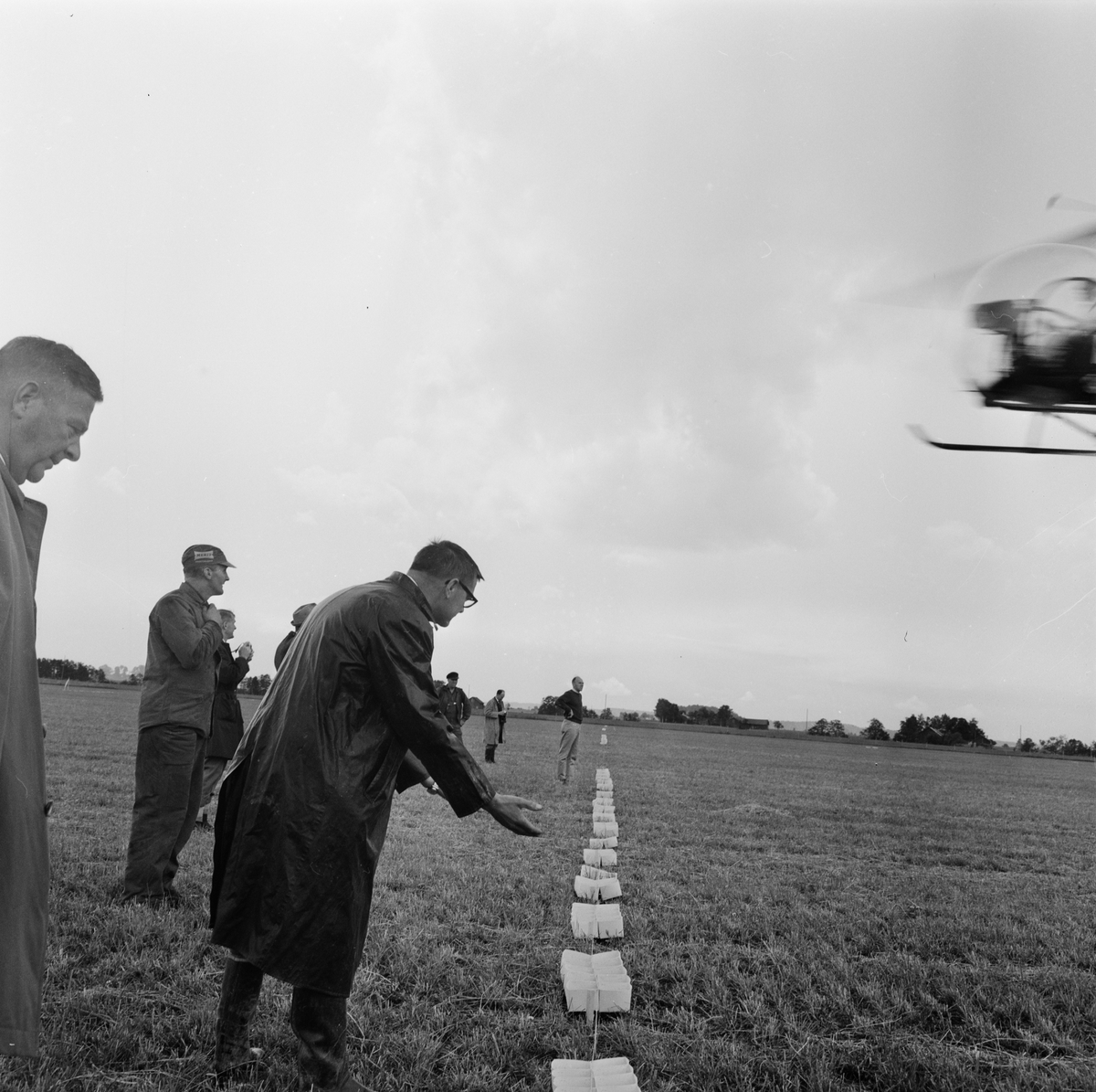 Helikoptergödsling, Väsby gård, Uppland, sannolikt 1965