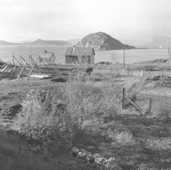Utsikt fra familien Nakkens eiendom i Rypefjord. To hus står