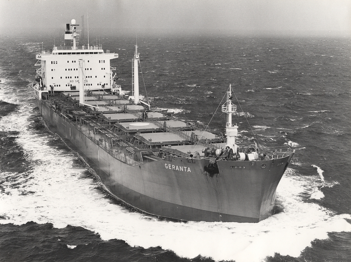 Kombinerade malm-bulk-tankfartyget (OBO) GERANTA av Kristiansand.