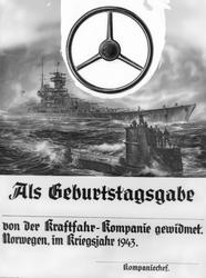 Tysk gratulasjonskort fra krigen i Norge 1943