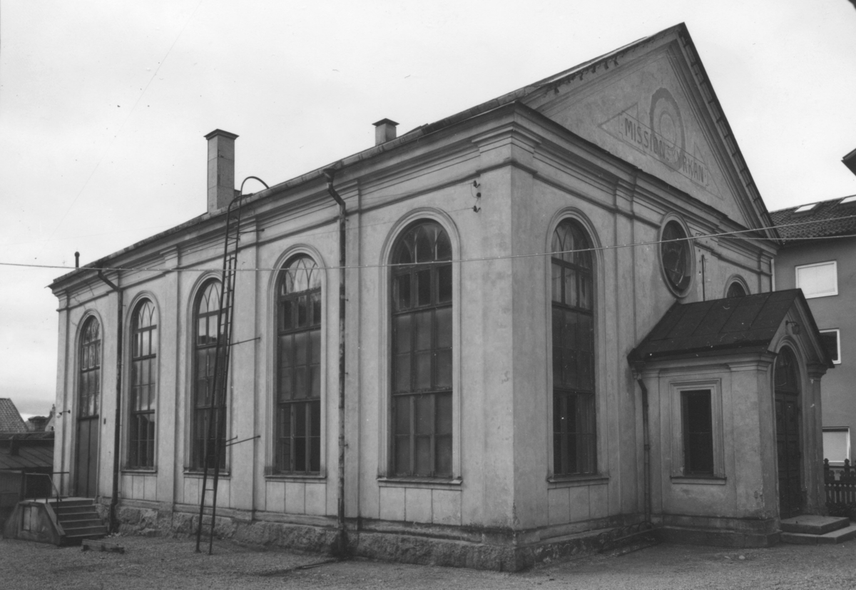 Enköping, kvarteret Bryggaren nr 5, Rådmansgatan 10, Missionskyrkan, gårdssidan, mot söder