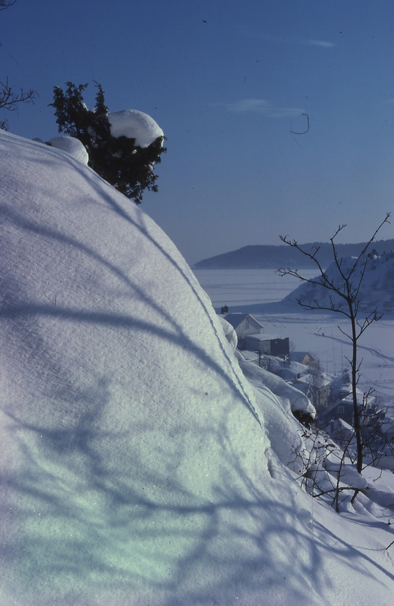 Fra Rørvikveien Februar 1979. Kragerø