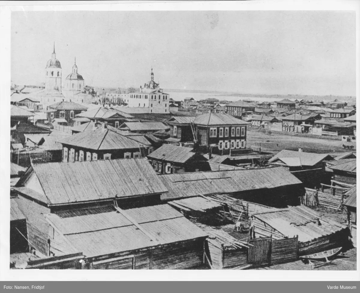Utsikt over Jeniseisk i Sibir under en reise 21-23/9-1913