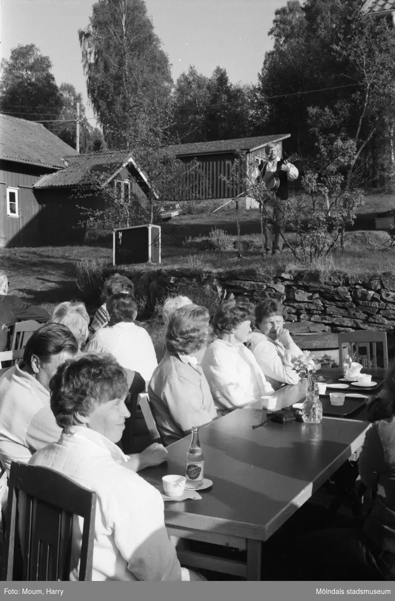 Årets första sommarkafé på Börjesgården i Hällesåker, år 1985. Trubadur Ingvar Gunnarsson underhåller.

För mer information om bilden se under tilläggsinformation.