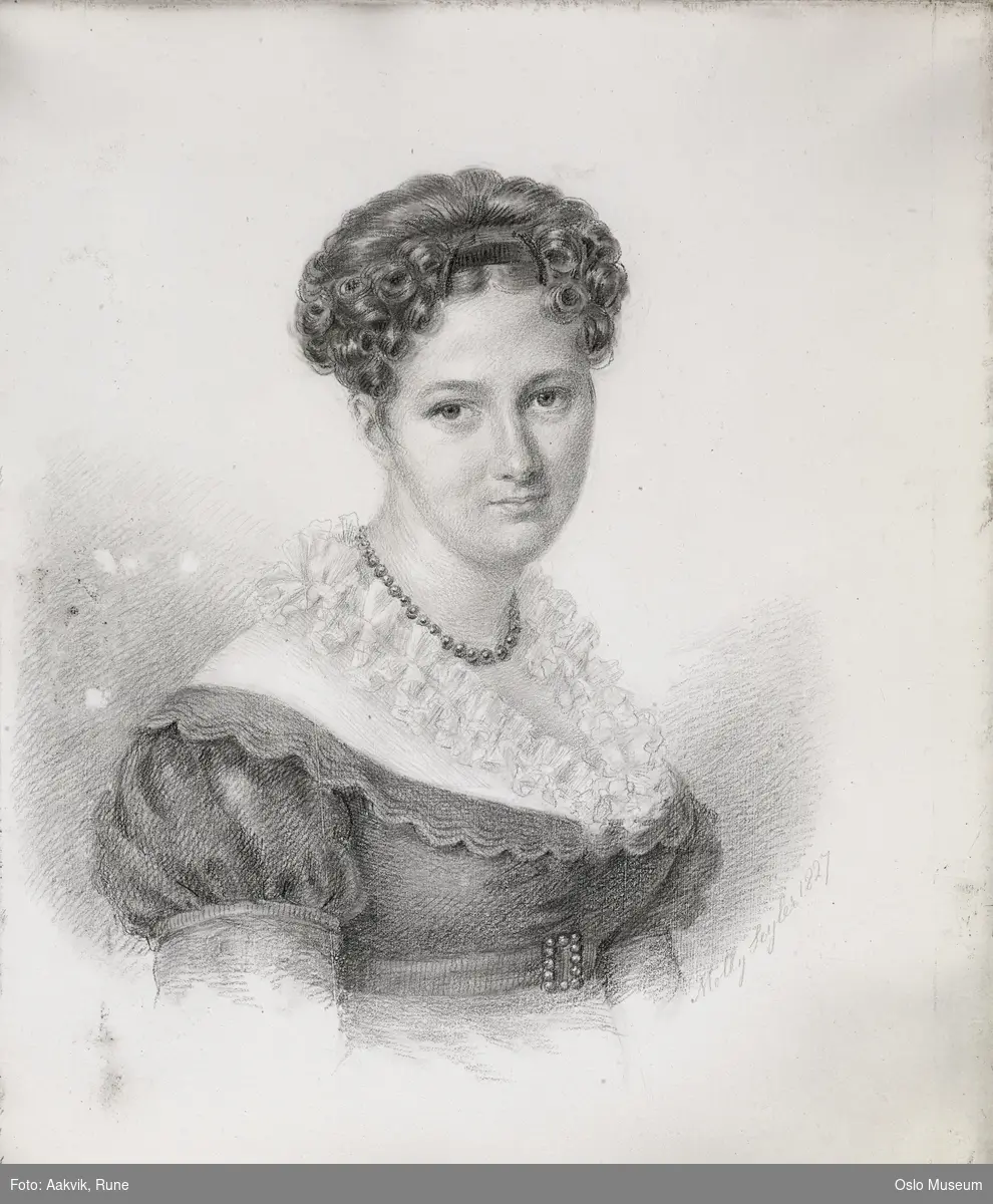Portrett av Henriette Seyler, gift Wegner [papirkunst]