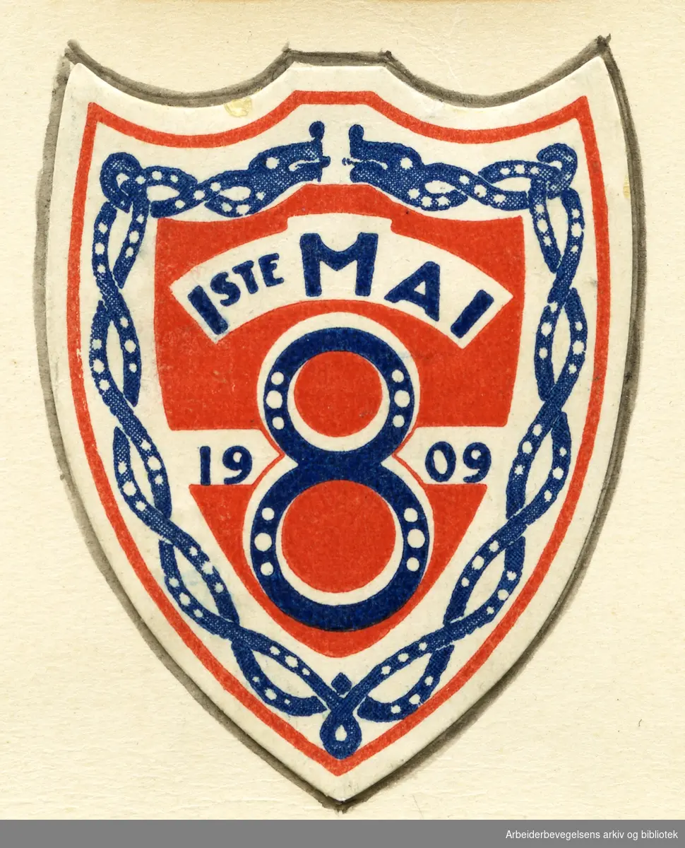 Arbeiderpartiets 1. mai-merke fra 1909