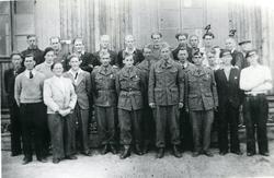 Foran fra høyre? Hermund Eriksen, Helge Bondø, Reidar Enstad