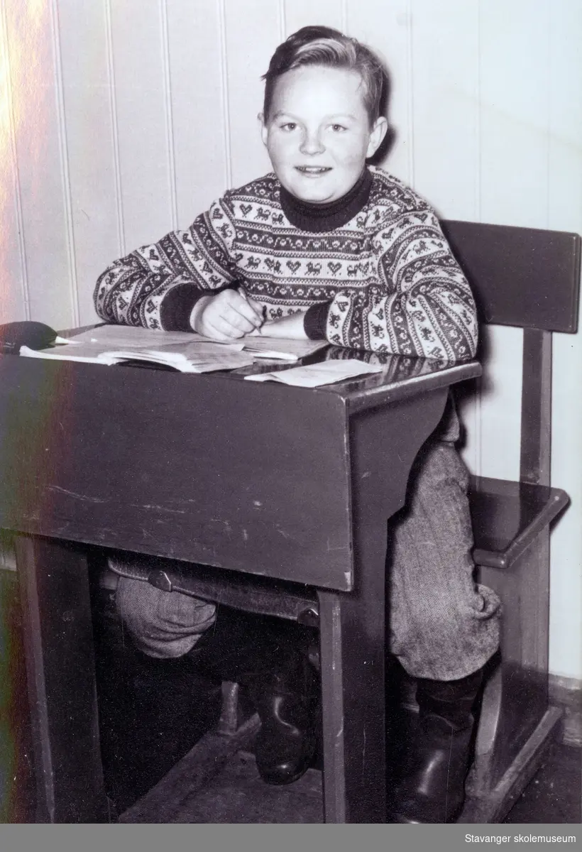 Jan Marton Pedersen, 5. klasse, Våland skole, 1953.